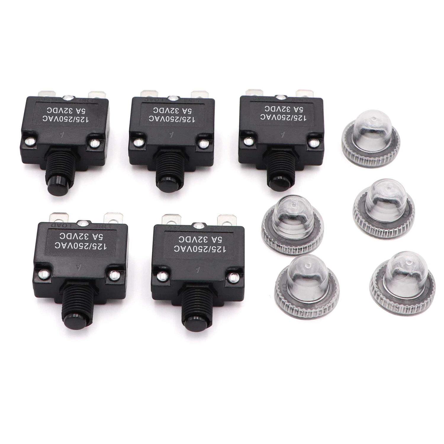 Fuzbaxy 5pcs Circuit Breakers with Manual Reset - Zenithce
