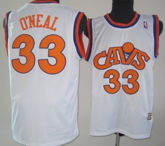 Cleveland Cavaliers #33 Shaquille O'neal CavFanatic White Swingman Throwback Jersey - Zenithce