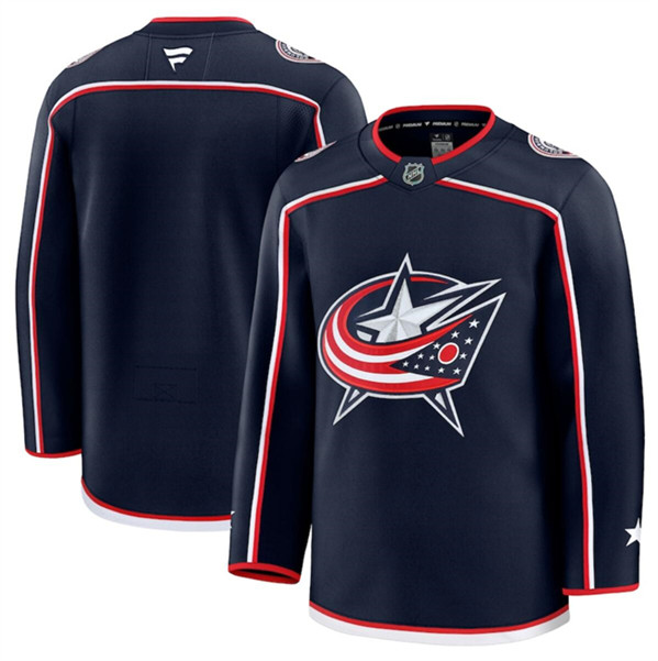 Columbus Blue Jackets Blank Navy 2024-25 Home Stitched Jersey - Zenithce