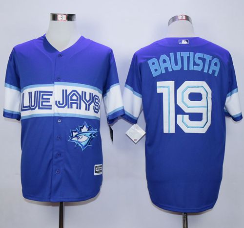Blue Jays #19 Jose Bautista Blue Exclusive New Cool Base Stitched Jersey - Zenithce