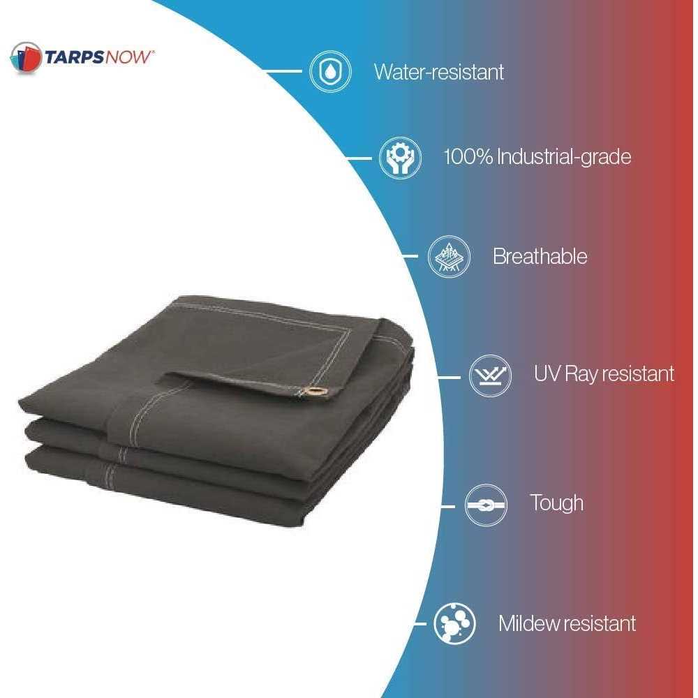 Tarps Now 18 Mil Canvas Tarp with Brass - Zenithce