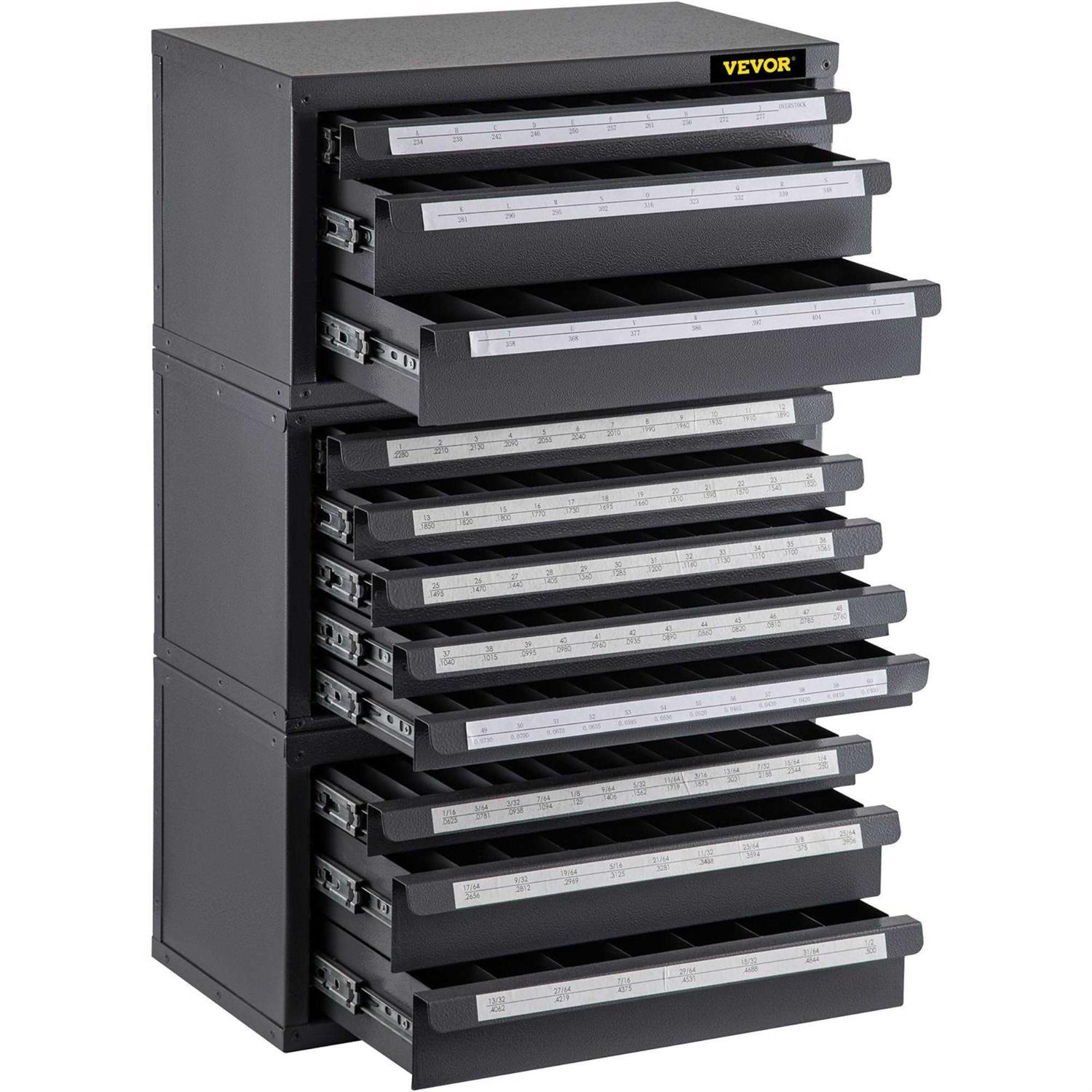 VEVOR Drill Bit Dispenser Cabinet Three-Drawer Drill Bit Dispenser - Zenithce