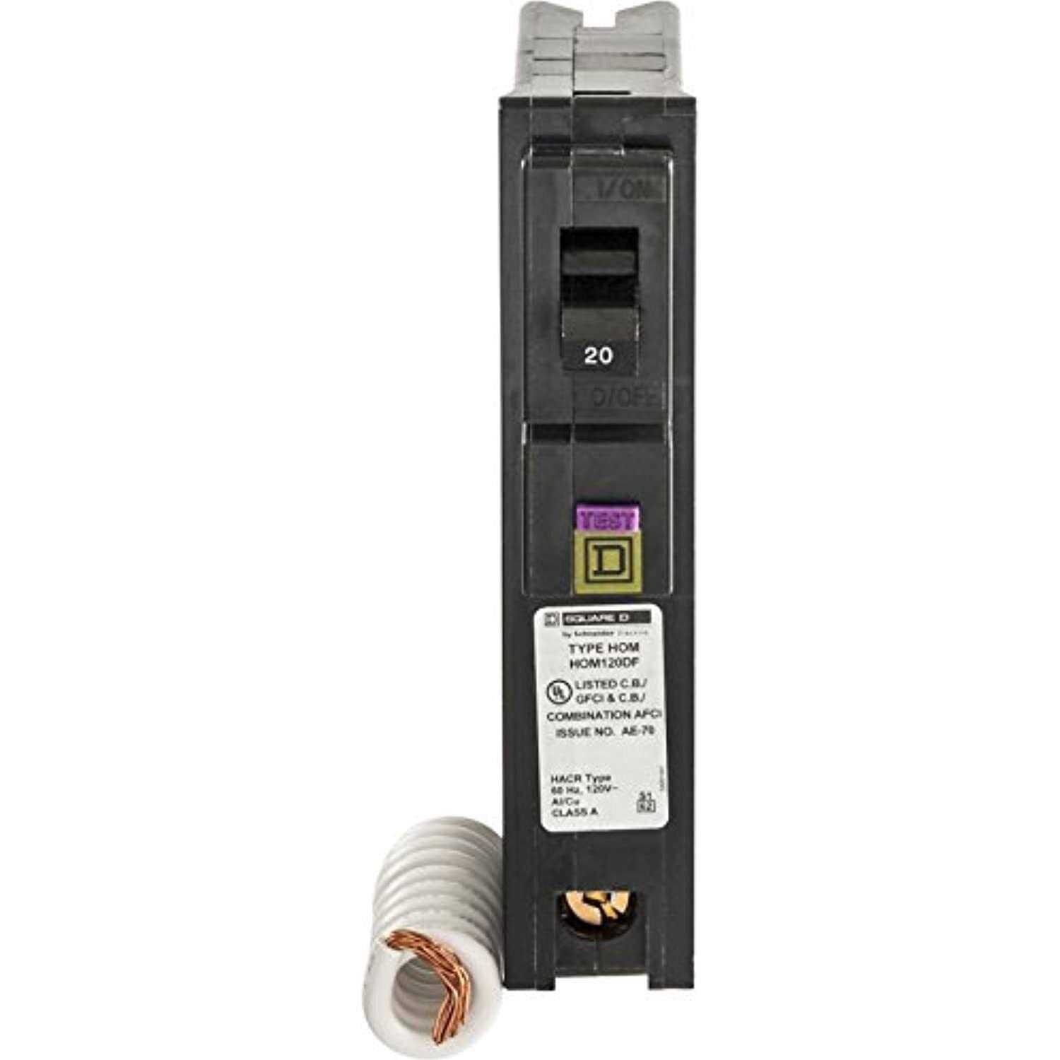 Square D HOM120CP Homeline Single Pole Circuit Breaker - Zenithce