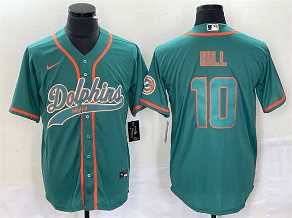 Miami Dolphins #10 Tyreek Hill Aqua Cool Base Stitched Jersey - Zenithce