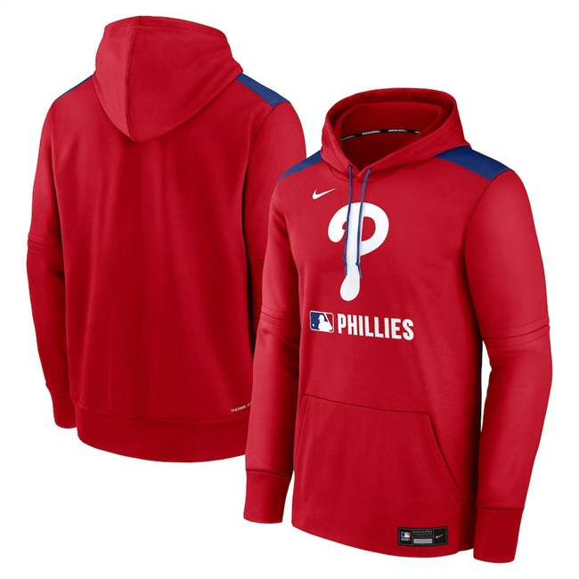 Philadelphia Phillies Red Collection Performance Pullover Hoodie - Zenithce