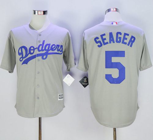 Dodgers #5 Corey Seager Grey New Cool Base Stitched Jersey - Zenithce