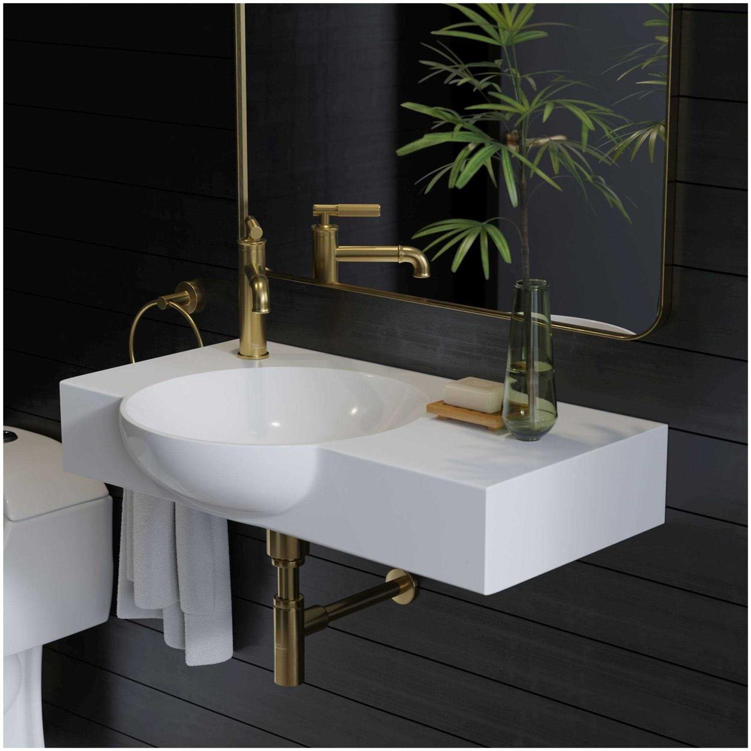 Swiss Madison Ceramic Vanity Top 24 with Three Faucet Holes - Zenithce