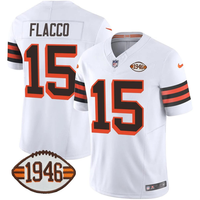 Cleveland Browns #15 Joe Flacco White 2023 F.U.S.E. 1946 Collection Vapor Limited Stitched Jersey - Zenithce