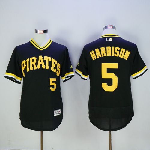 Pirates #5 Josh Harrison Black Flexbase Authentic Collection Cooperstown Stitched Jersey - Zenithce