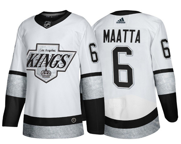 Los Angeles Kings #6 Olli Maatta White Throwback Stitched Jersey - Zenithce