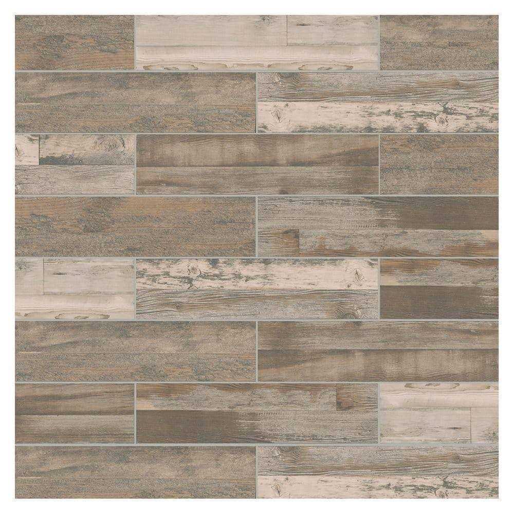 Marazzi Montagna Wood Weathered Gray 6 in. x 24 in. Porcelain Floor and Wall Tile - Zenithce