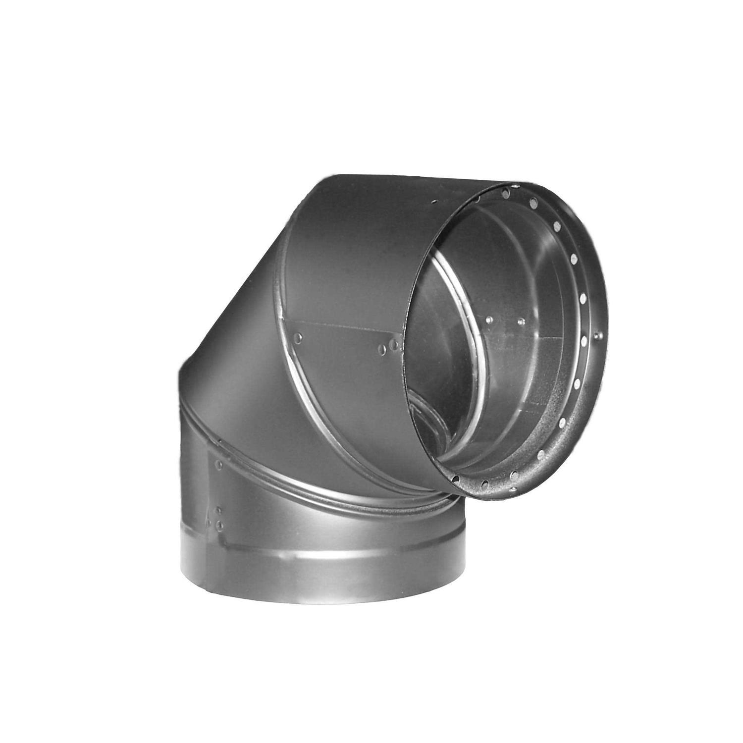 DuraVent 90-Degree DVL Double-Wall Black Elbow 6DVL-E90 - Zenithce