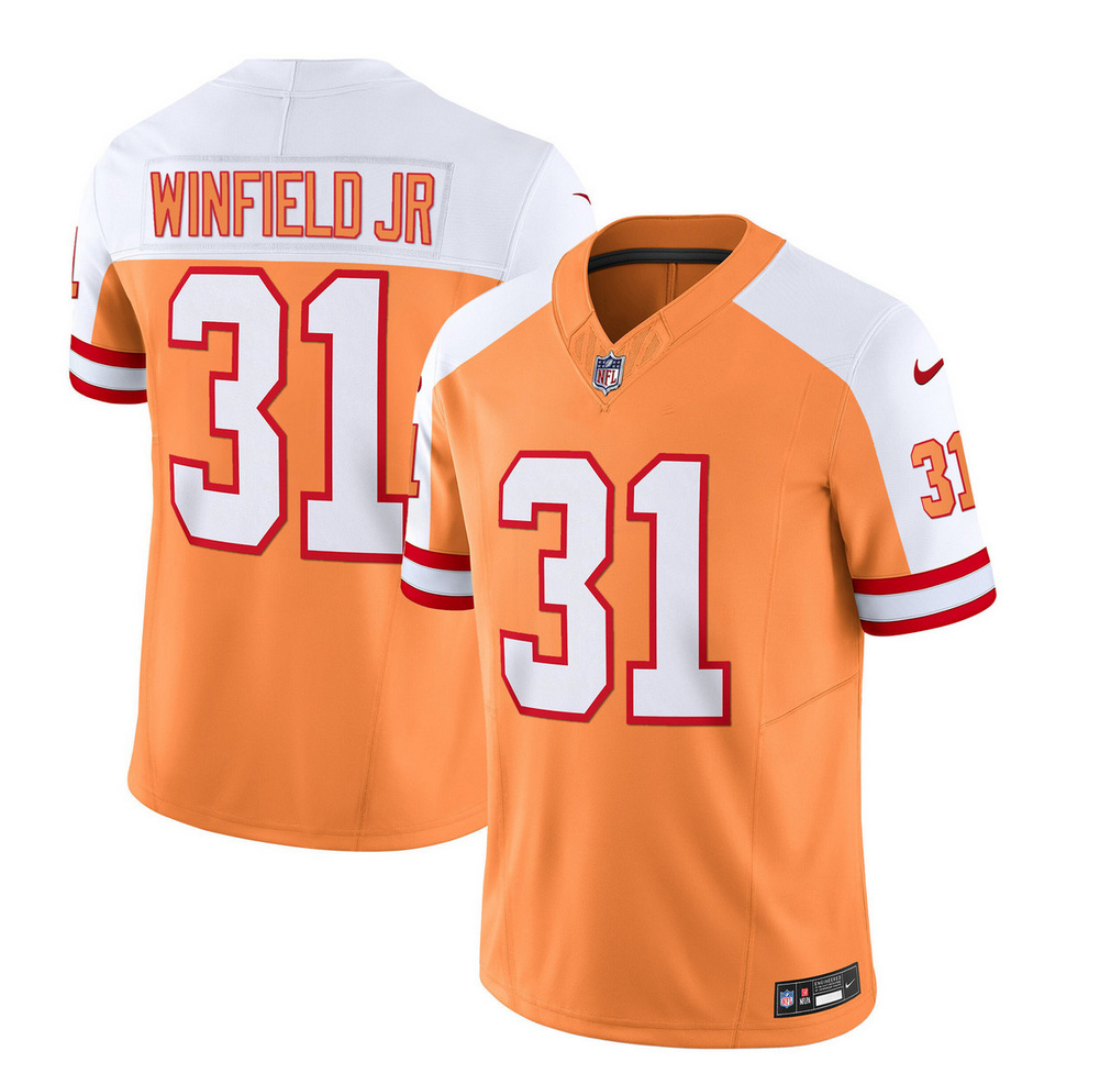 Tampa Bay Buccaneers #31 Antoine Winfield Jr. 2023 F.U.S.E. White Gold Throwback Limited Stitched Jersey - Zenithce