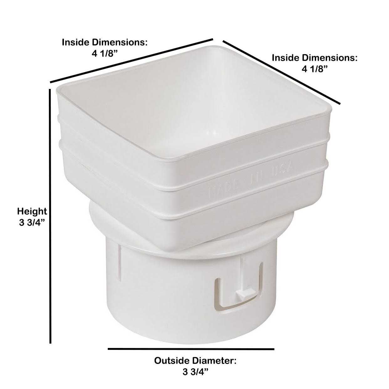 Plastic Universal Downspout to Drain Tile Adapter - Zenithce