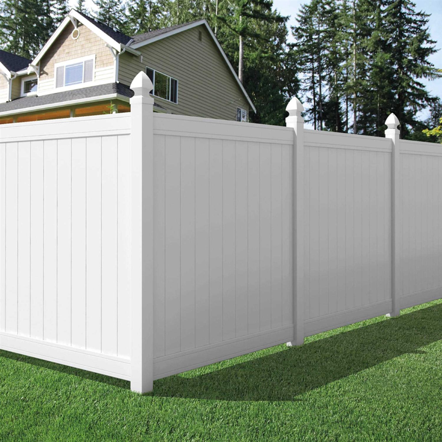 Outdoor Essentials 5 in. x 5 in. White Vinyl Gothic Fence Post Cap - Zenithce