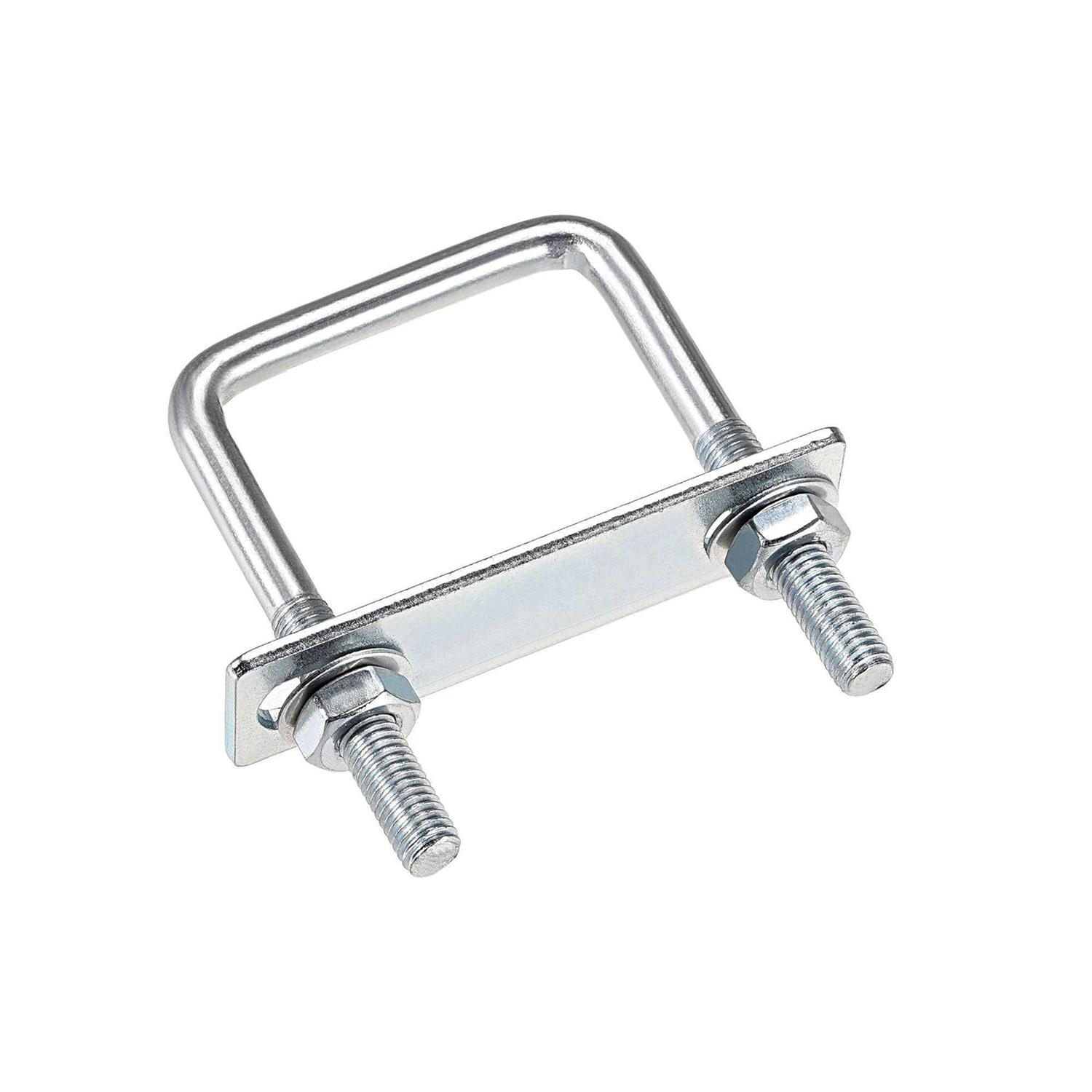 Harfington U-Bolts Carbon Steel with Nuts Frame Plate Round Washers - Zenithce