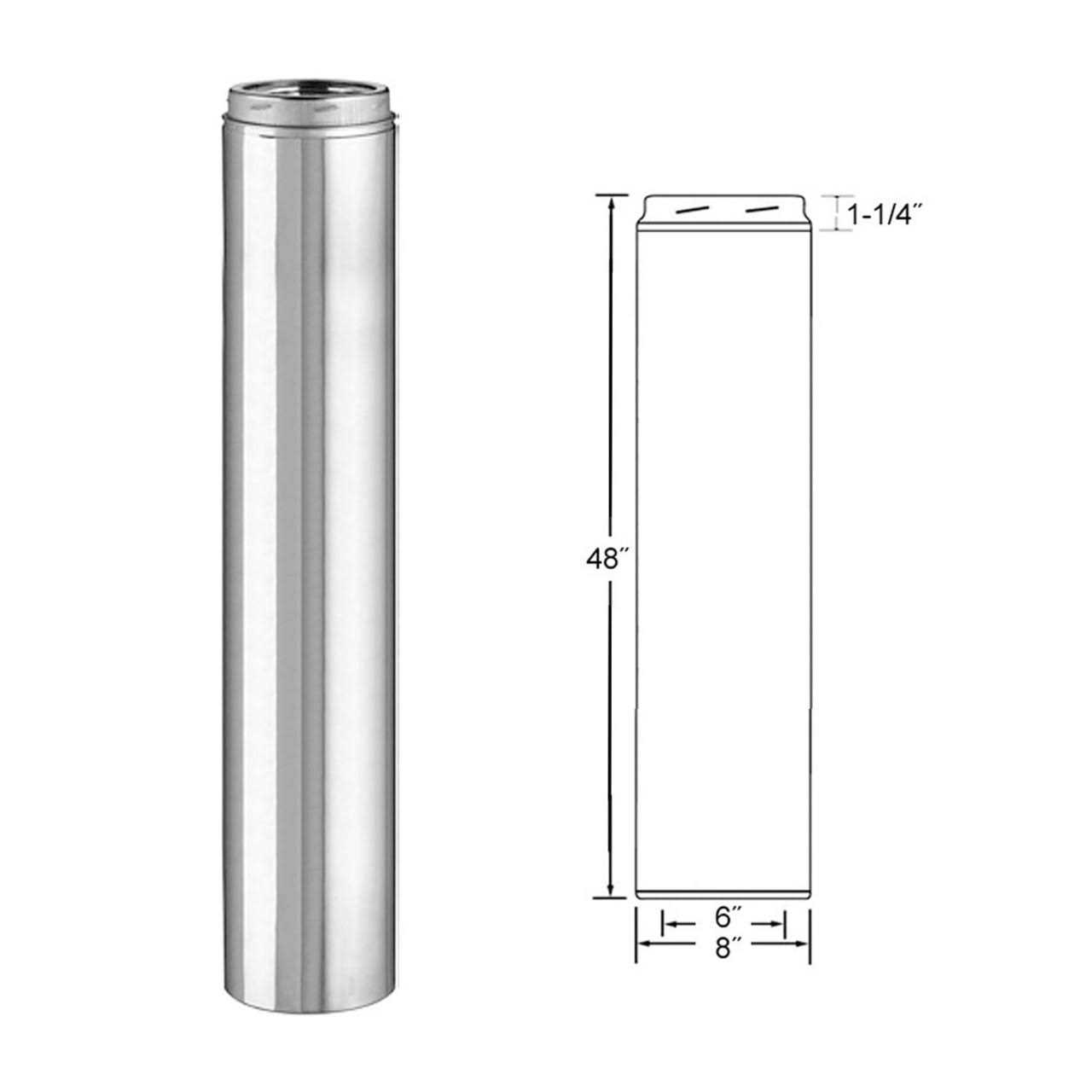 Selkirk 6 Chimney Pipe Adapter 256240 - Zenithce