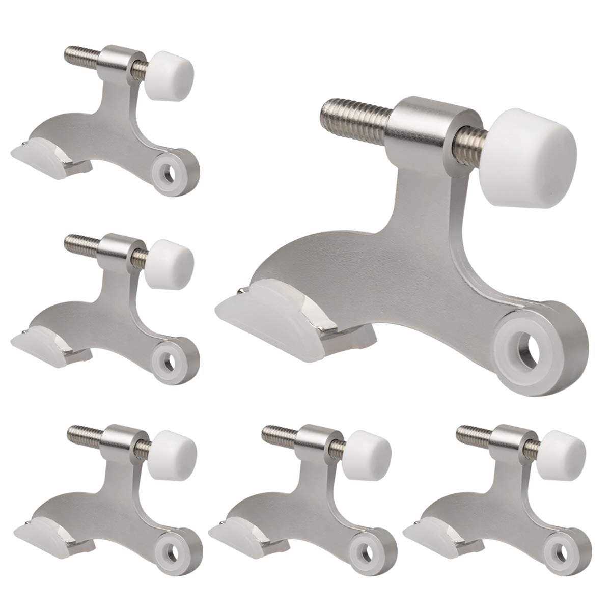 Kovosch 2 Pack Hinge Pin Door Stopper Adjustable Heavy Duty Hinge Pin Door Stop Rubber Bumper Tips - Zenithce