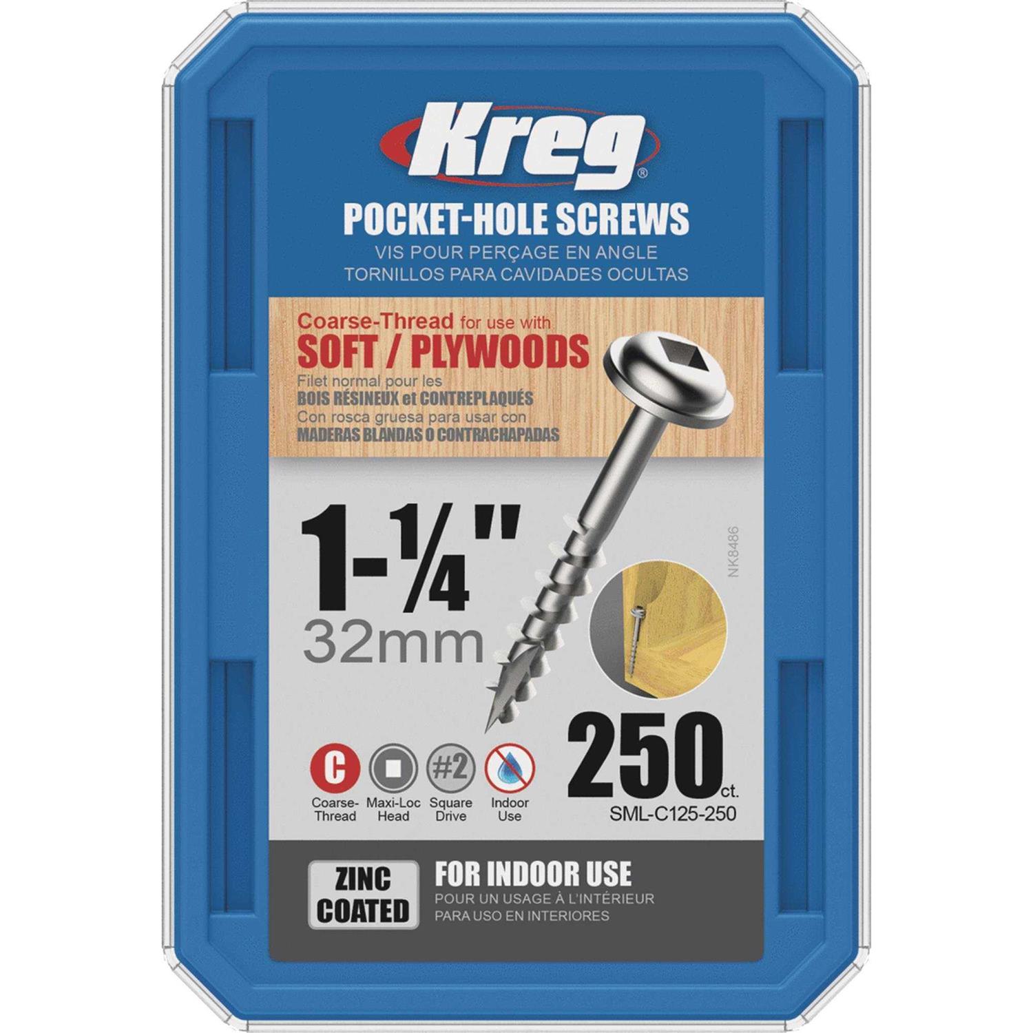 Kreg Zinc Pocket-Hole Screws 1 - Zenithce