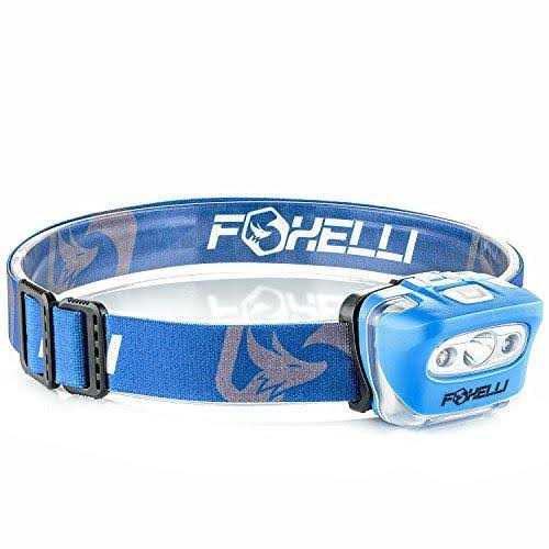 Foxelli LED Headlamp Flashlight for Adults & Kids Running Camping Hiking Head Lamp with White & Red Light - Zenithce