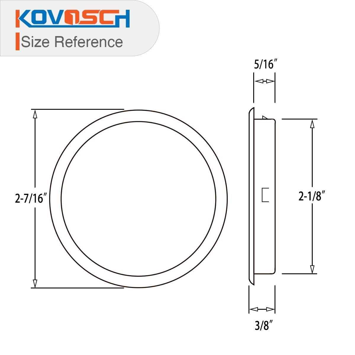 kovosch 8 pack Closet Door Finger Pull black 2-1/8a round sliding Closet Finger Door - Zenithce
