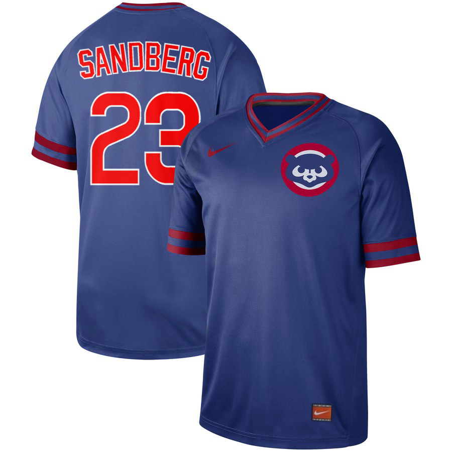 Chicago Cubs #23 Ryne Sandberg Royal Cooperstown Collection Legend Stitched Jersey - Zenithce