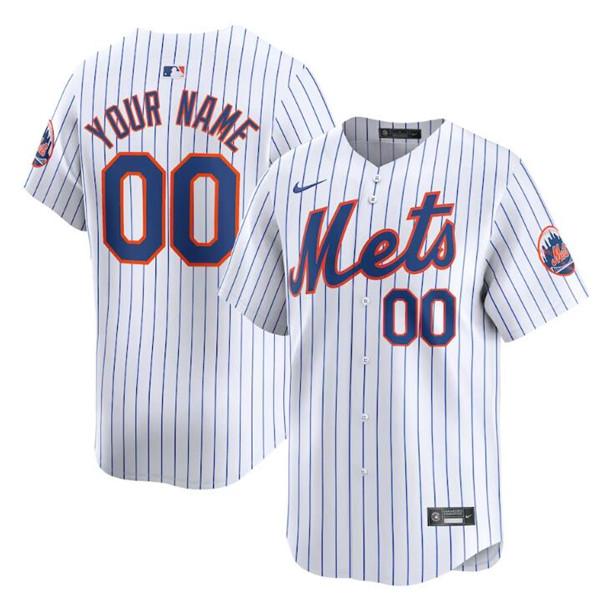 New York Mets Cutsom 2024 White Home Limited Stitched Jersey - Zenithce