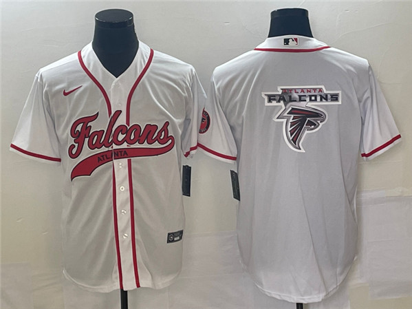 Atlanta Falcons White Team Big Logo With Patch Cool Base Stitched Jersey - Zenithce