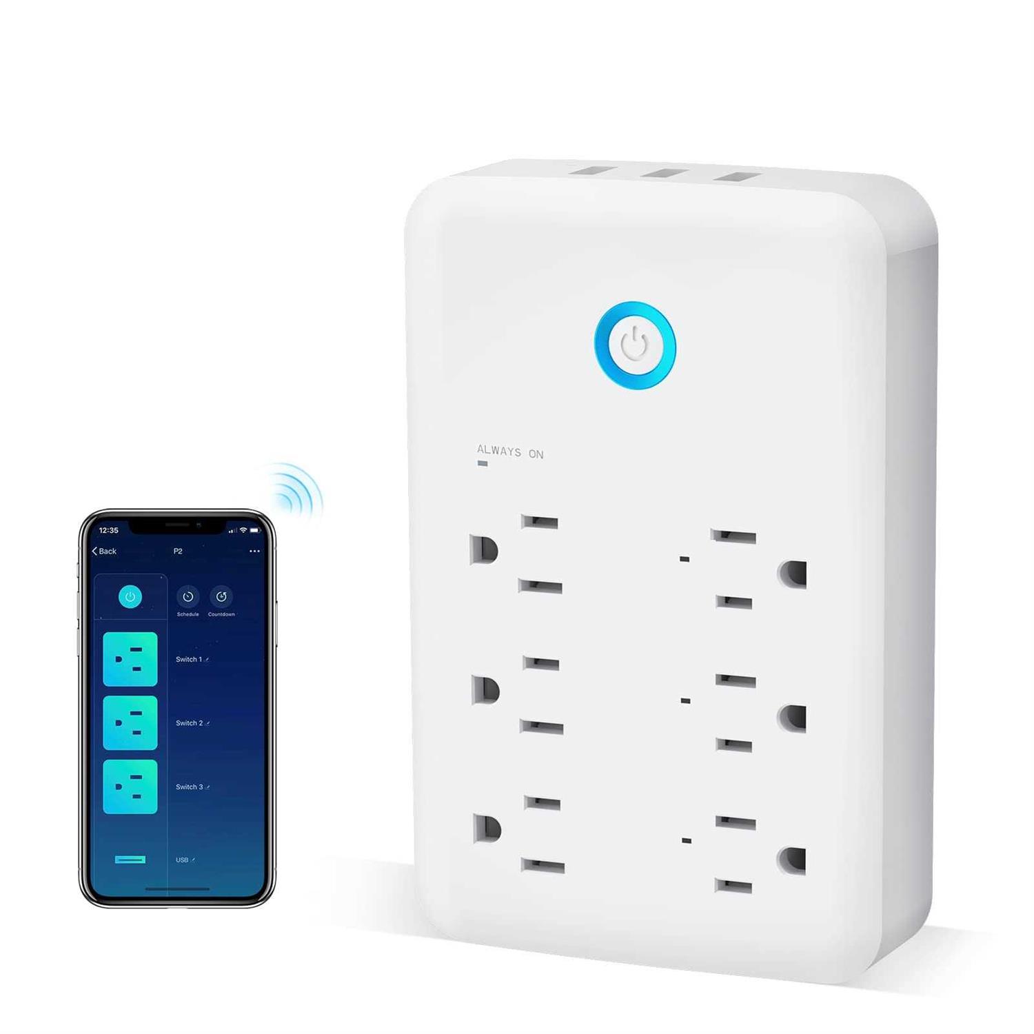 GHome Smart Mini Smart Plug, WiFi Plug Outlet Timer Smart Socket Works with Alexa and Google - Zenithce