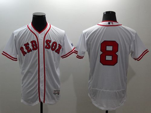 Red Sox #8 Carl Yastrzemski White Flexbase Authentic Collection Cooperstown Stitched Jersey - Zenithce