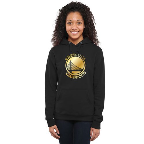 Women's Golden State Warriors Gold Collection Pullover Hoodie Black - Zenithce
