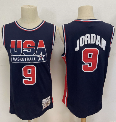 1992 Olympics Team USA #9 Michael Jordan Navy Blue Swingman Jersey - Zenithce