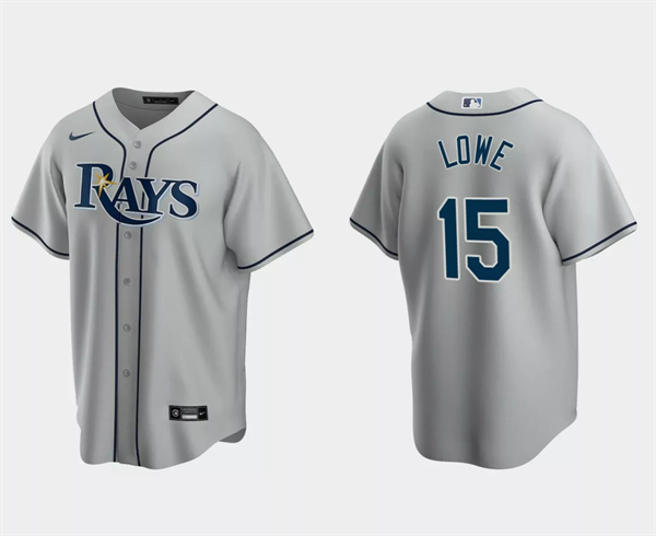 Tampa Bay Rays #15 Josh Lowe Gray Cool Base Stitched Jersey - Zenithce