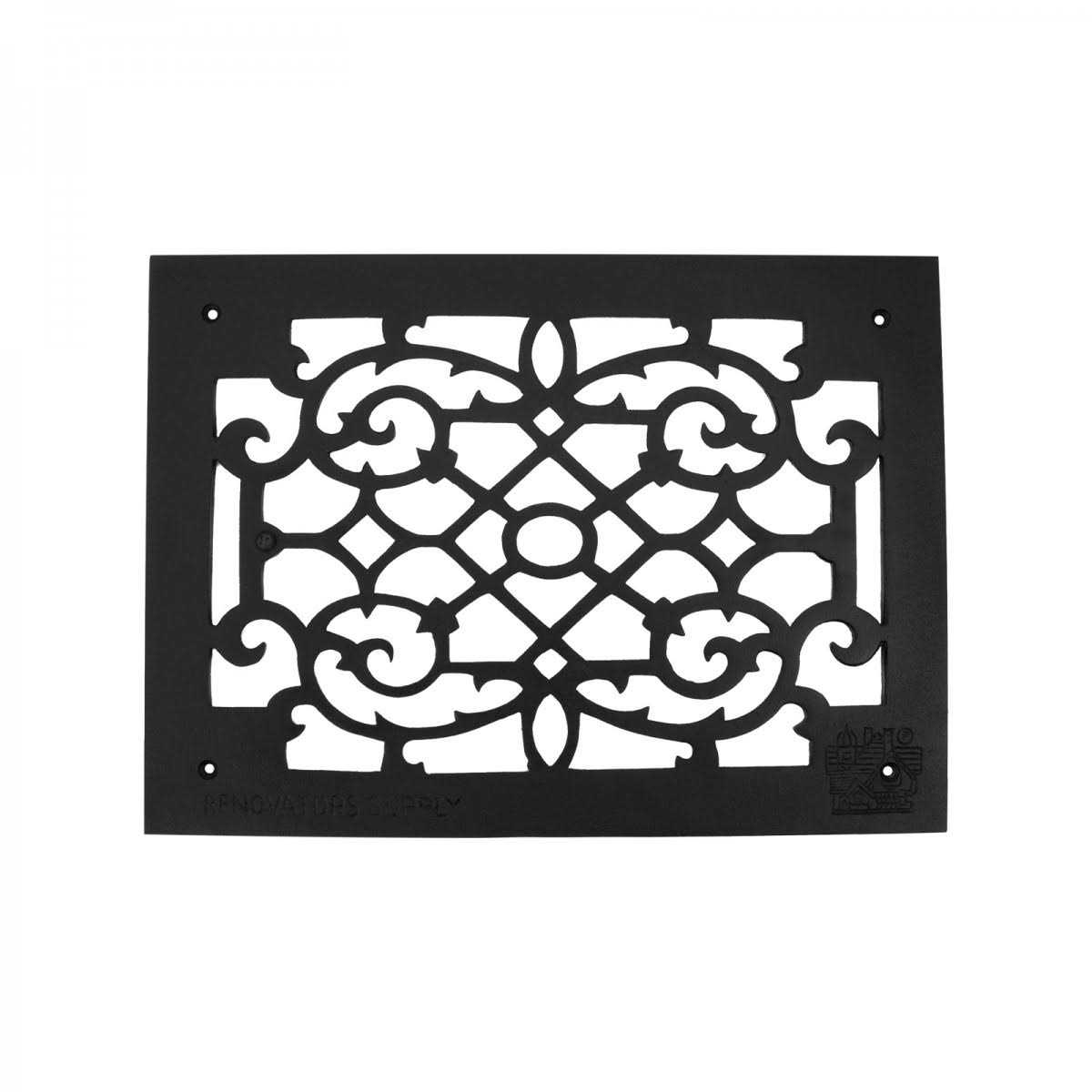 The Renovators Supply Inc. Floor Heat Air Register Grille Cast Aluminum Victorian Overall - Zenithce