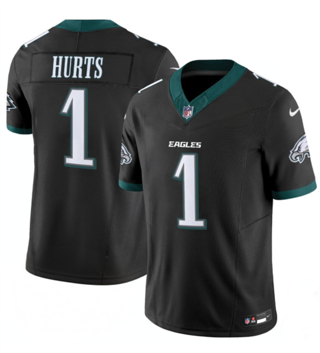 Philadelphia Eagles #1 Jalen Hurts Black 2024 New F.U.S.E. Vapor Untouchable Limited Stitched Jersey - Zenithce