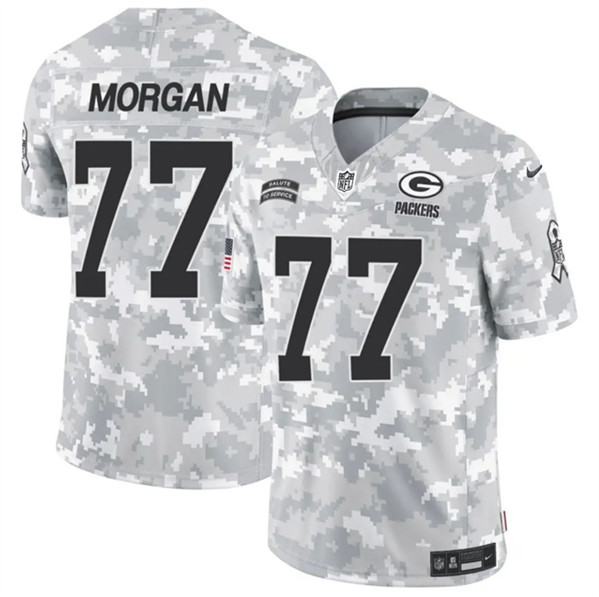 Green Bay Packers #77 Jordan Morgan Arctic Camo 2024 F.U.S.E. Salute To Service Limited Stitched Jersey - Zenithce