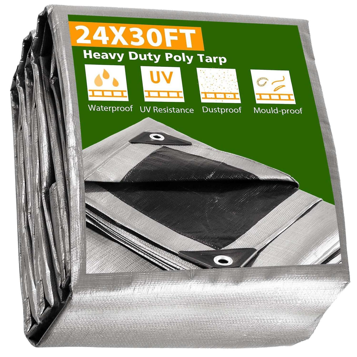 Yescom Heavy Duty Reinforced Poly Tarp Multi Purpose Canopy Tent Cover Waterproof Tarpaulin - Zenithce