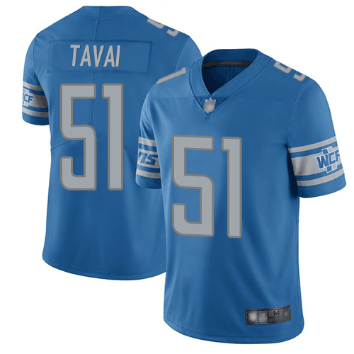 Detroit Lions #51 Jahlani Tavai Blue Vapor Untouchable Limited Stitched Jersey - Zenithce