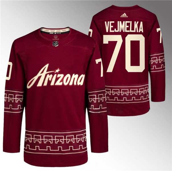 Arizona Coyotes #70 Karel Vejmelka Garnet Alternate Pro Jersey - Zenithce