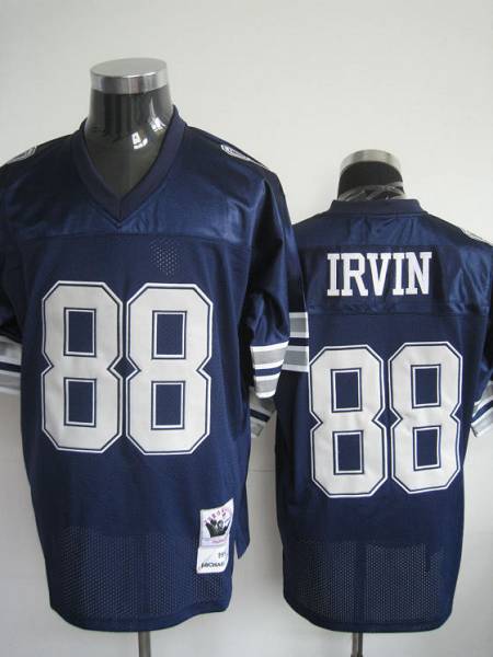 Mitchell Ness Cowboys #88 Michael Irvin Blue Throwback Stitched Jersey - Zenithce