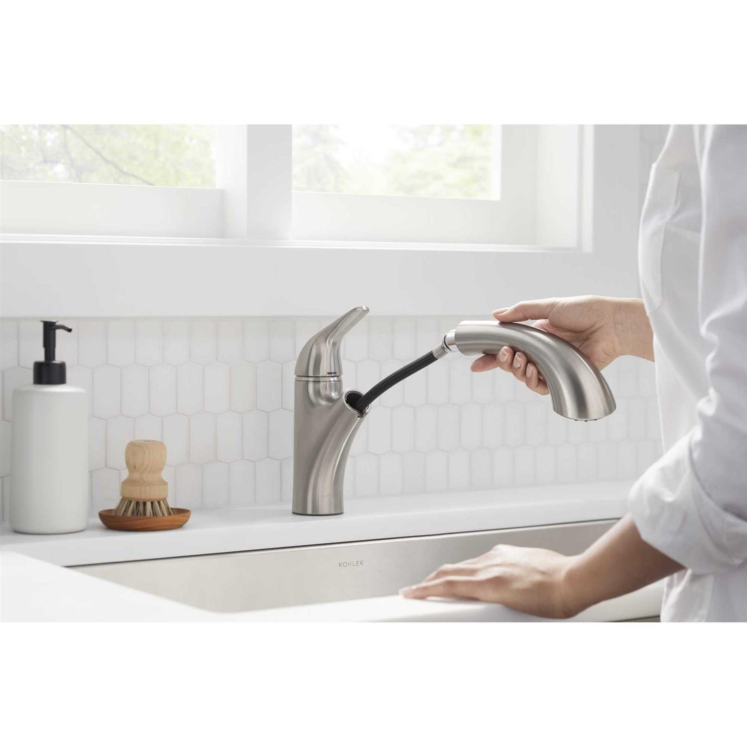 Kohler Jolt Pull-Out Single-Handle Kitchen sink Faucet - Zenithce