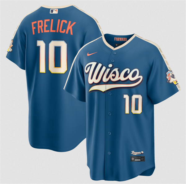Milwaukee Brewers #10 Sal Frelick Mineral Blue 2026 City Connect Stadium Stitched Stitched Jersey - Zenithce