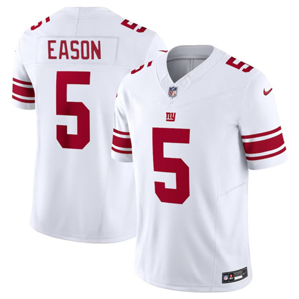 New York Giants #5 Jacob Eason White 2023 F.U.S.E. Vapor Untouchable Limited Stitched Jersey - Zenithce