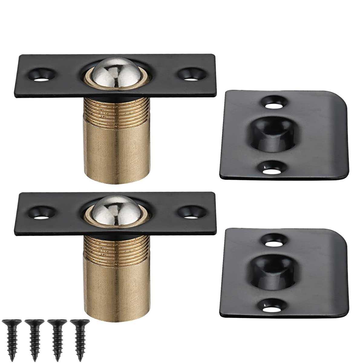 JQK Closet Door Ball Catch Hardware Stainless Steel Catch Adjustable with Strike Plate - Zenithce