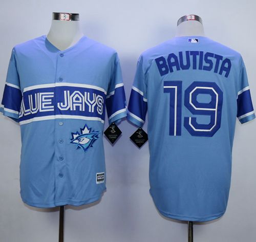 Blue Jays #19 Jose Bautista Light Blue Exclusive New Cool Base Stitched Jersey - Zenithce