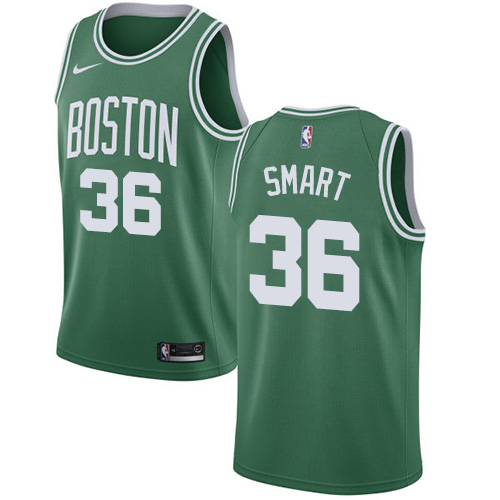 Boston Celtics #36 Marcus Smart Green Swingman Icon Edition Jersey - Zenithce