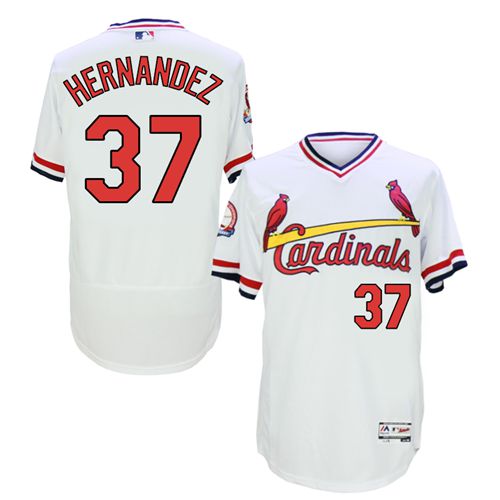 Cardinals #37 Keith Hernandez White Flexbase Authentic Collection Cooperstown Stitched Jersey - Zenithce