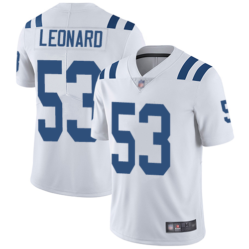 Indianapolis Colts #53 Darius Leonard Royal White Vapor Untouchable Limited Stitched Jersey - Zenithce