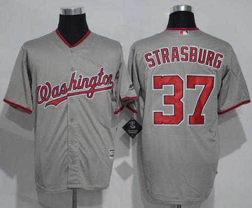 Nationals #37 Stephen Strasburg Grey New Cool Base Stitched Jersey - Zenithce