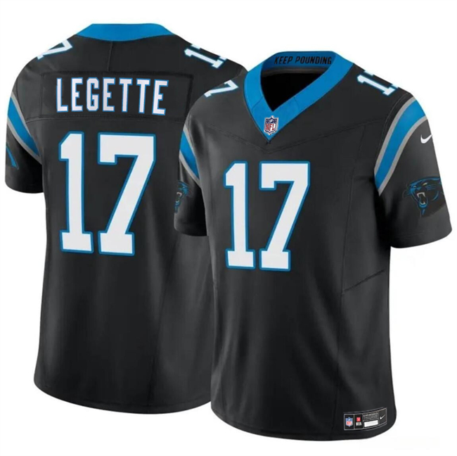 Carolina Panthers #17 Xavier Legette Black 2024 Draft F.U.S.E. Vapor Limited Stitched Jersey - Zenithce
